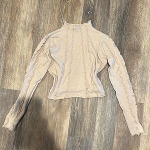 Shein Beige Long Sleeve Women's Top
